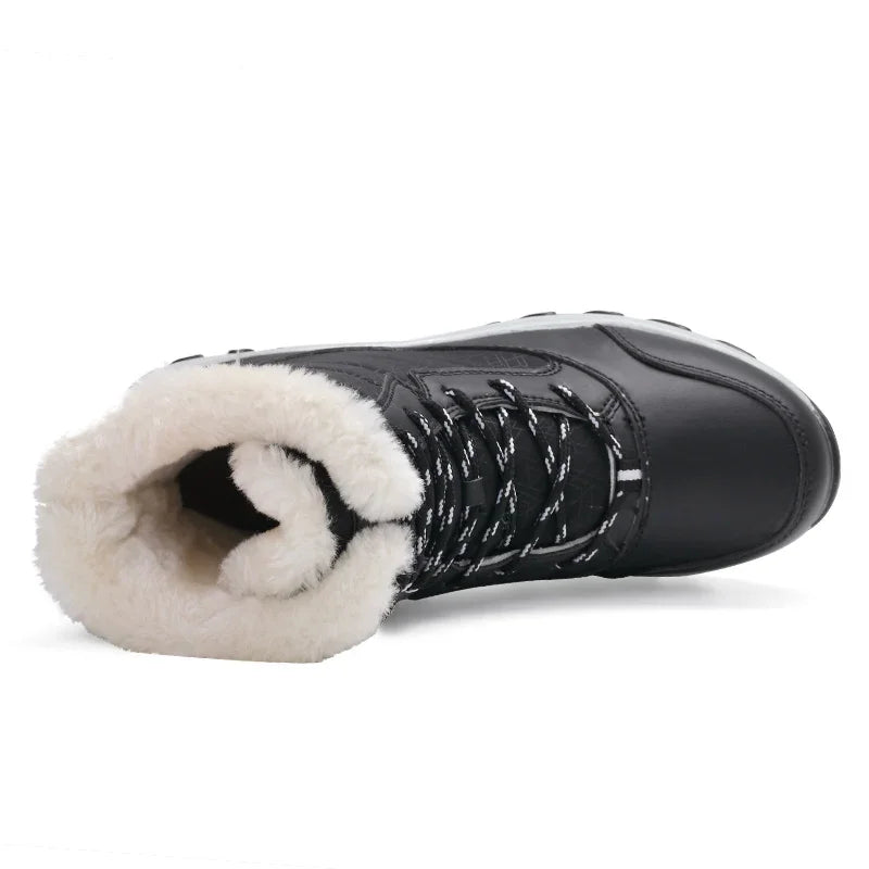 Snow Boots Women Platform Boots Non-Slip Women Winter Shoes Fur Warm Ankle Boots for Women Wedges Waterproof Thigh High Boots