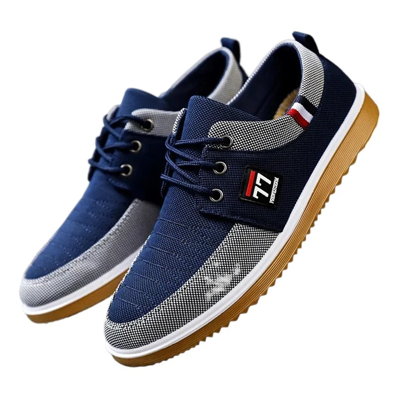  Men Canvas Shoes Breathable Beef Tendon Bottom Casual Vulcanized Shoes Work Footwear Tennis Masculino